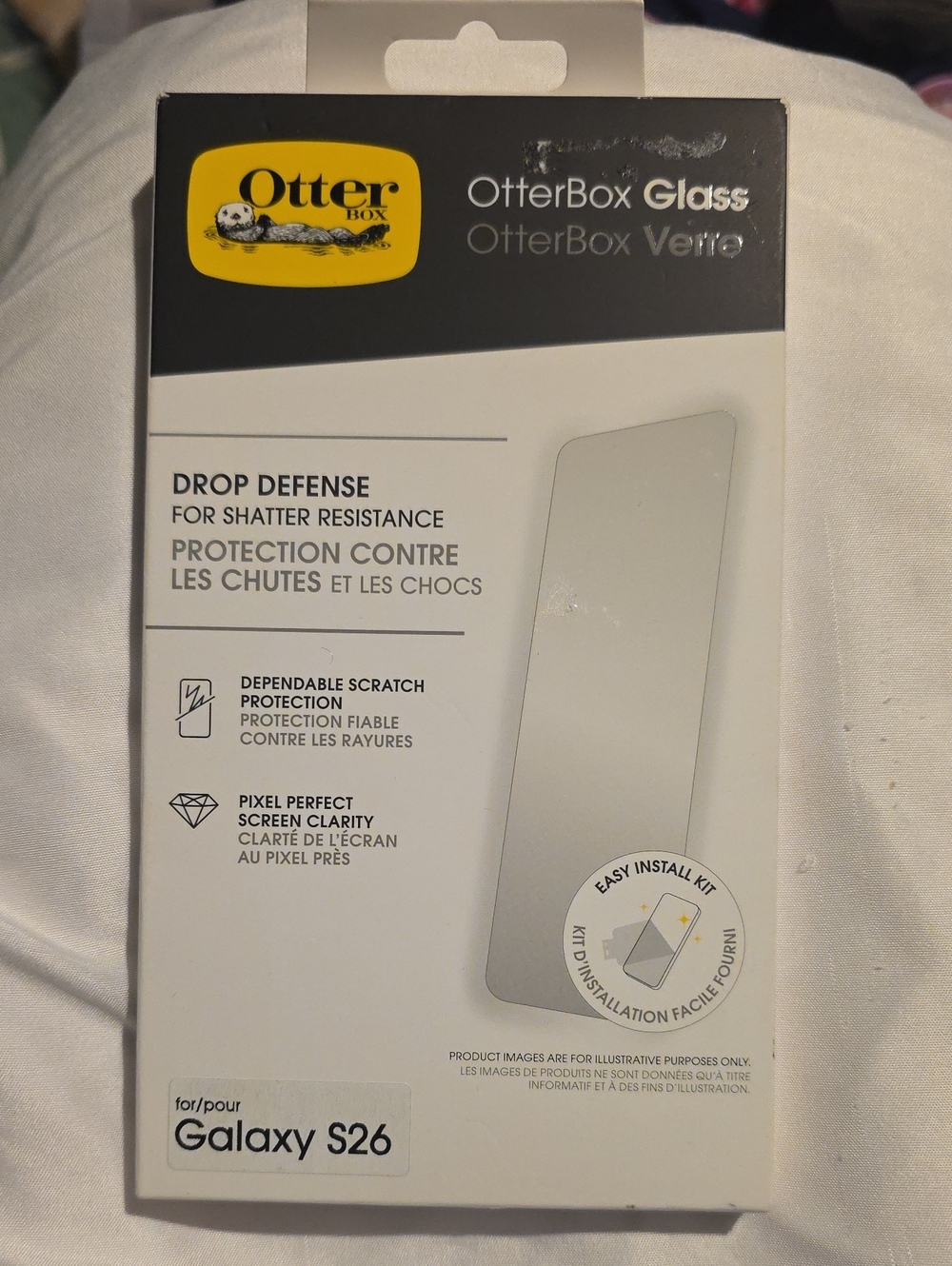 OtterBox Glass Screen Protector — Clear/White Packaging